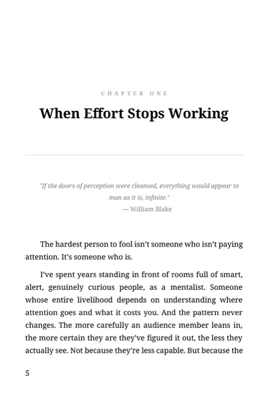 The Second Mind Shift — interior page, Chapter One — When Effort Stops Working